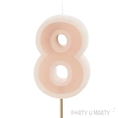 wieczka na tort cyfra 8 brudny r partydeco 10 cm