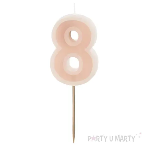 wieczka na tort cyfra 8 brudny r partydeco 10 cm