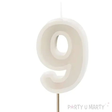 wieczka na tort cyfra 9 be owy partydeco 10 cm