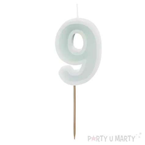 wieczka na tort cyfra 9 mi towy jasny partydeco 10 cm
