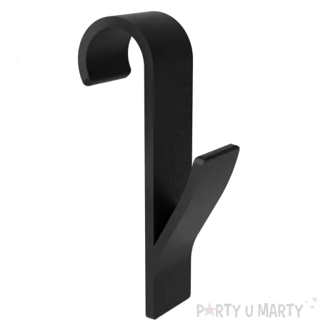 wieszak na grzejnik lazienkowy haczyk zaokraglony czarny 2 szt