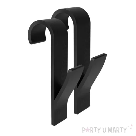 wieszak na grzejnik lazienkowy haczyk zaokraglony czarny 2 szt