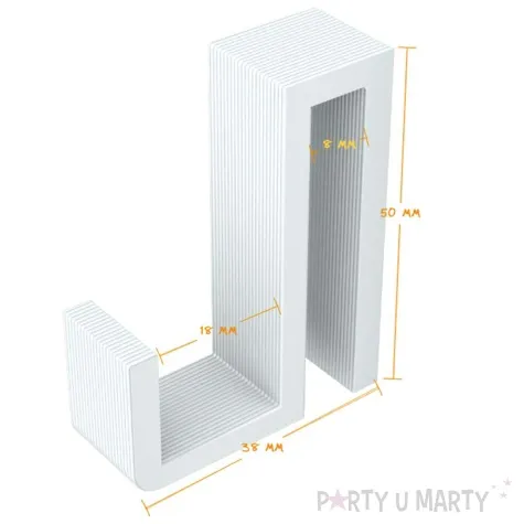 wieszak na kabine prysznicowa haczyk bialy 50x20 mm