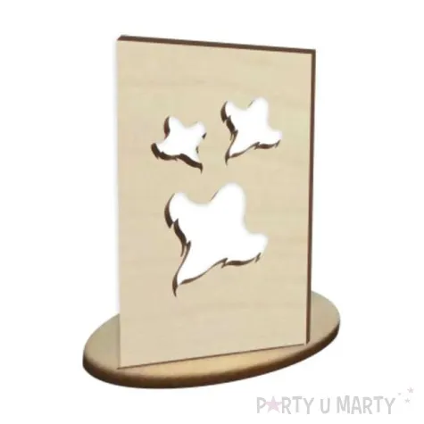 witrazyk drewniany halloween duszki 10 cm