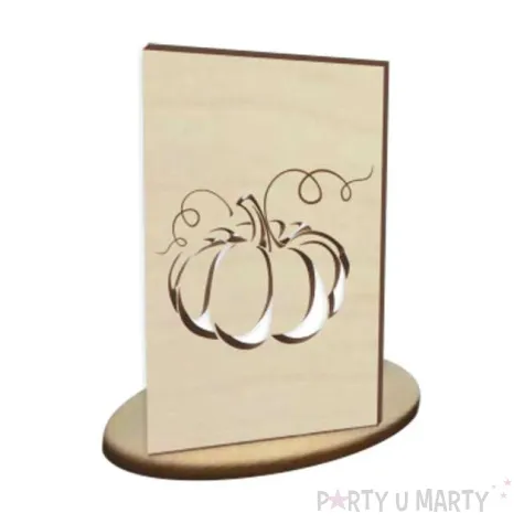 witrazyk drewniany halloween dynia 10 cm