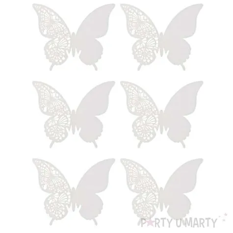 wizytowka na kieliszek biale motylki godan 6 szt
