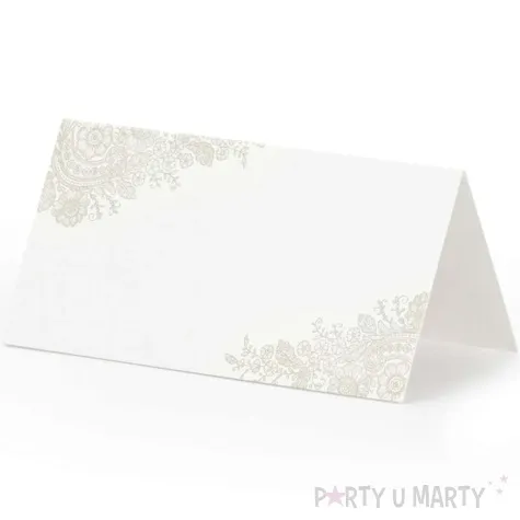 wizytowka na stol bezowy wzor partydeco 25 szt