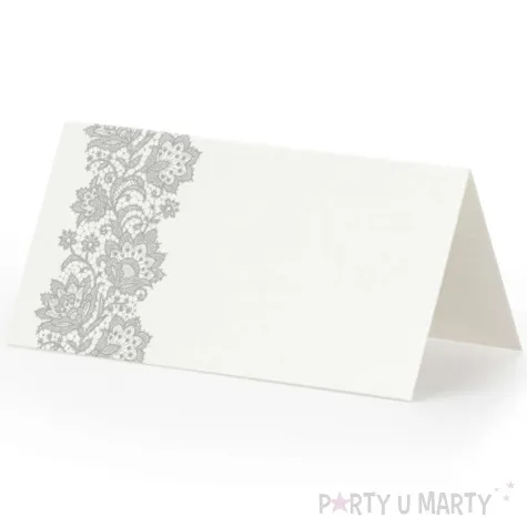 wizytowka na stol srebrny wzor partydeco 25 szt