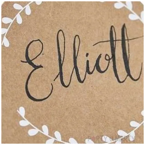 wizytowka na stol zaokraglona rustykalna ginger ray 10 szt