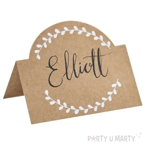 wizytowka na stol zaokraglona rustykalna ginger ray 10 szt