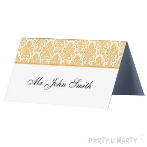 wizytowka na stol zloty wzor partydeco 25 szt
