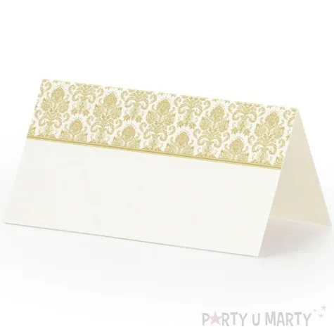 wizytowka na stol zloty wzor partydeco 25 szt