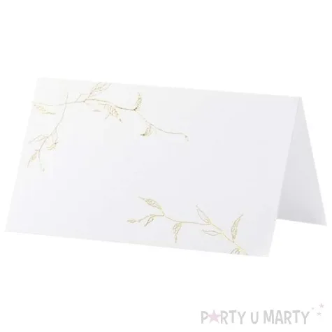 wizytowki na stol galazki zlote partydeco 10 szt