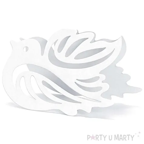 wizytowki na stol golabek bialy partydeco 10 szt