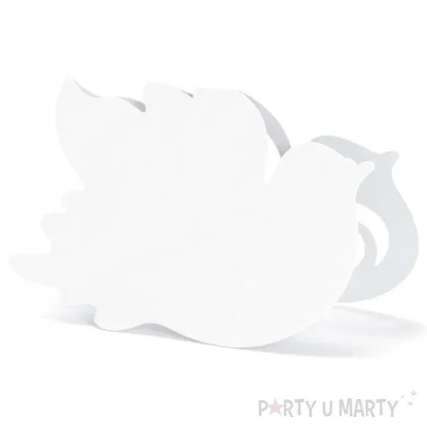 wizytowki na stol golabek bialy partydeco 10 szt