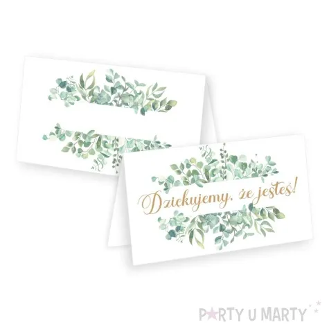 wizytowki na stol komunia ihs eukaliptus beauty 5x8 cm 10 szt