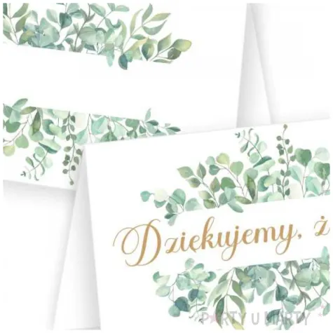 wizytowki na stol komunia ihs eukaliptus beauty 5x8 cm 10 szt