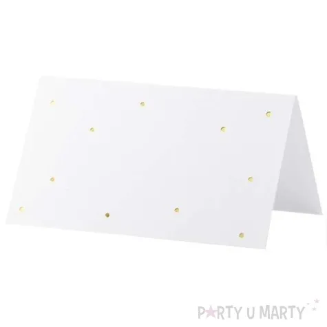 wizytowki na stol kropki zlote partydeco 10 szt