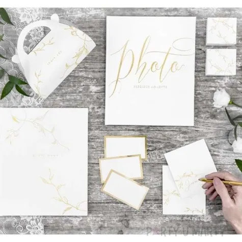 wizytowki na stol ramka zlota partydeco 10 szt