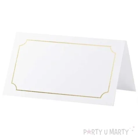 wizytowki na stol ramka zlota partydeco 10 szt