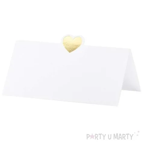 wizytowki na stol serce zlote partydeco 10 szt