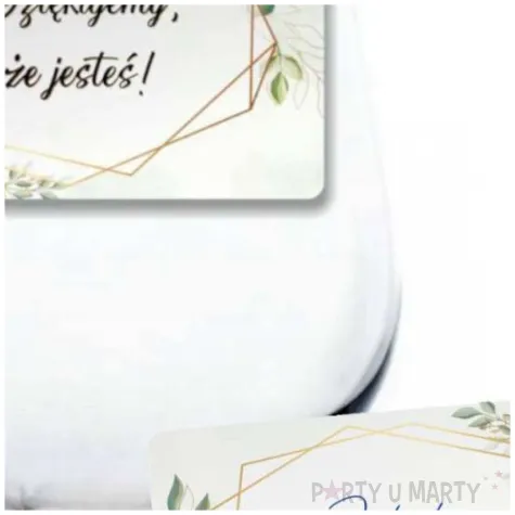 wizytowki z klamerka mietowa geometria podziekowanie 10 szt