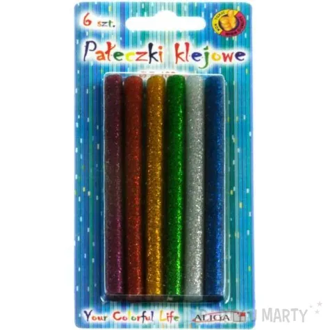 wklad klejowy cienki mix brokatowy aliga 7x100 mm 6 szt