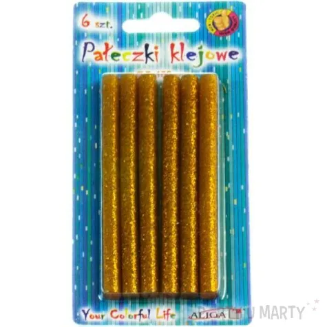 wklad klejowy cienki zloty brokatowy aliga 7x100 mm 6 szt