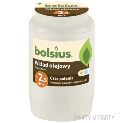wklad olejowy premium 2 5 dnia bialy bolsius 95 mm