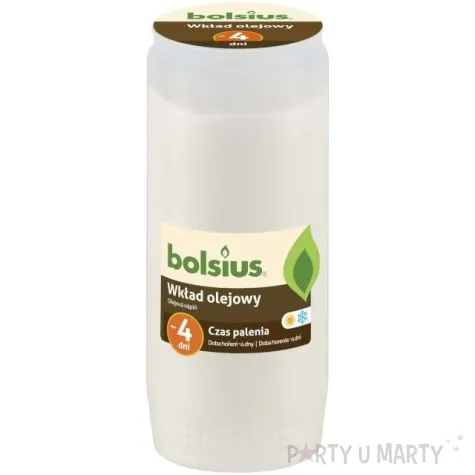 wklad olejowy premium 4 dni bialy bolsius 145 mm
