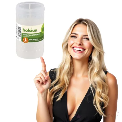 wklad parafinowy classic 24h bialy bolsius 90 mm