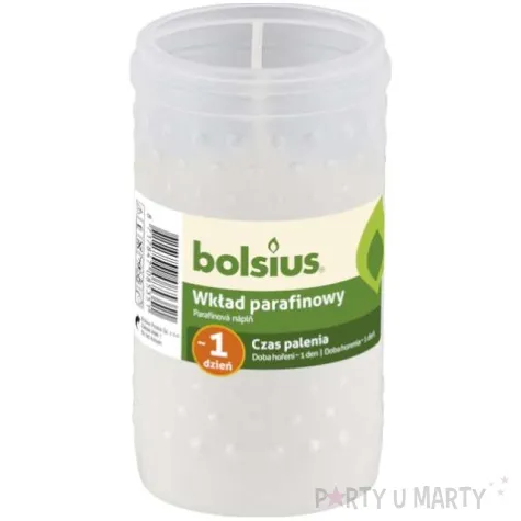 wklad parafinowy classic 24h bialy bolsius 90 mm