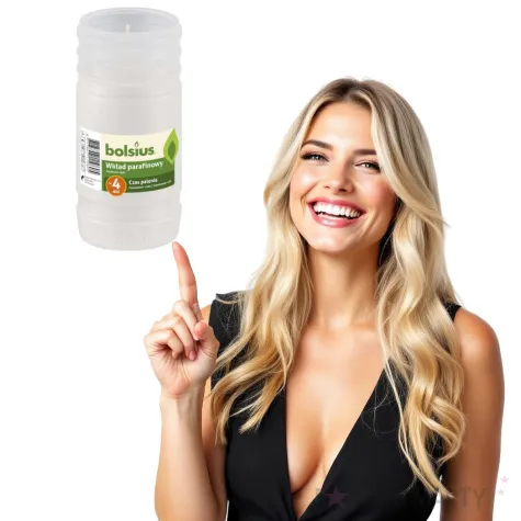 wklad parafinowy classic 4 dni bialy bolsius 150 mm