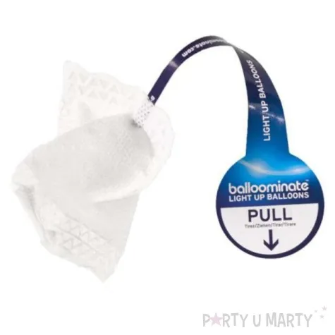 wkladka swiecaca balon led biala amscan 10 szt