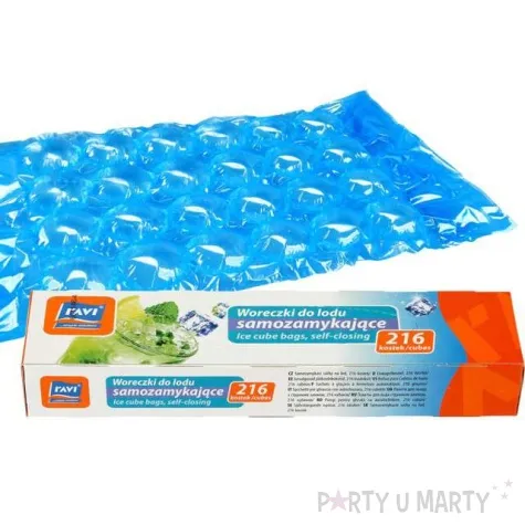 woreczki do lodu classic samozamykajace niebieskie ravi 216 szt