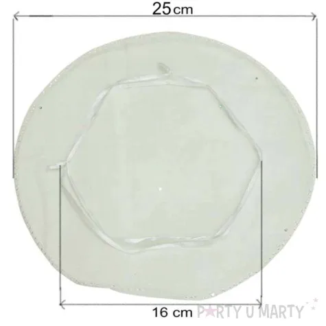 woreczki z organzy sciagane okragle kremowe partydeco 25 cm 10 szt