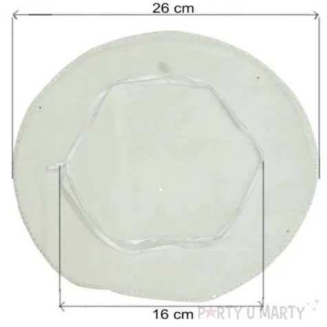 woreczki z organzy sciagane okragle rozowe partydeco 26 cm 20 szt