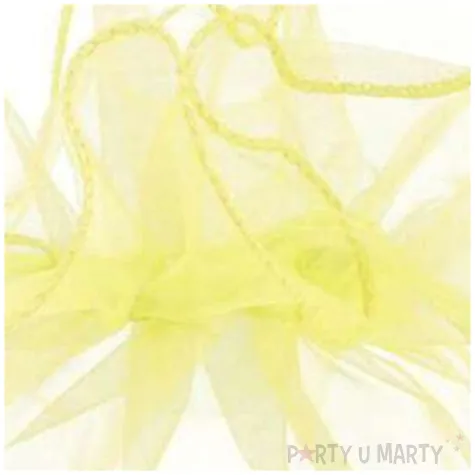 woreczki z organzy sciagane okragle zolte jasne partydeco 26 cm 20 szt