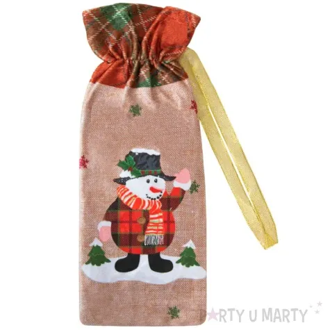 worek mikolaja balwanek bezowy partypal 33 5x12 5 cm