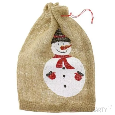 worek mikolaja balwanek jutowy 36 x 50 cm