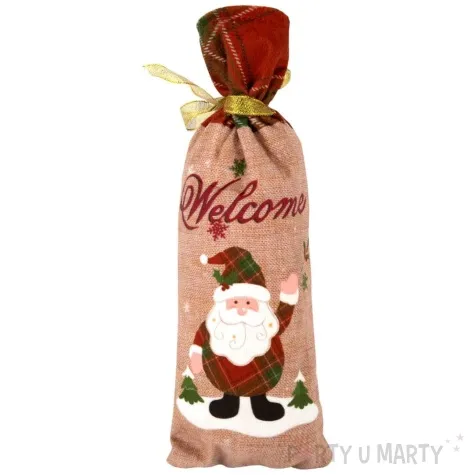 worek mikolaja swiety mikolaj welcome bezowy partypal 33 5x12 5 cm