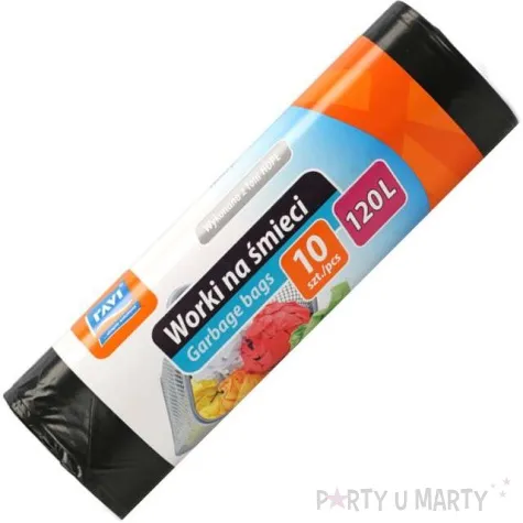 worki na smieci classic 120l czarne ravi 10 szt