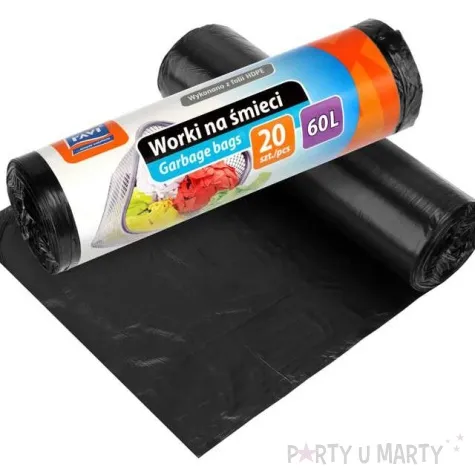 worki na smieci classic 60l czarne ravi 20 szt