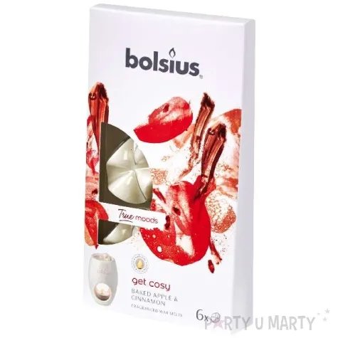 wosk zapachowy platki true moods get cosy jablko i cynamon bolsius 6 szt