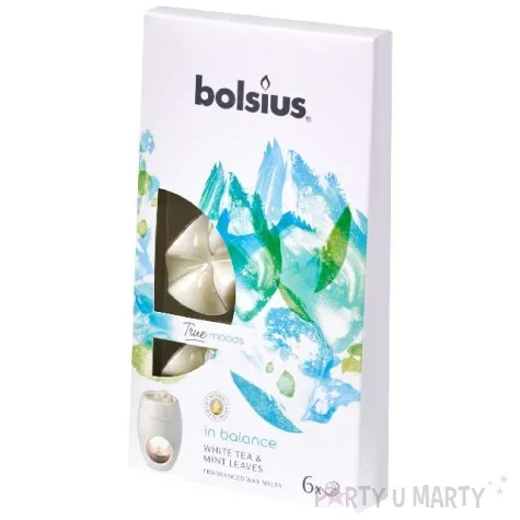 wosk zapachowy platki true moods in balance biala herbata bolsius 6 szt
