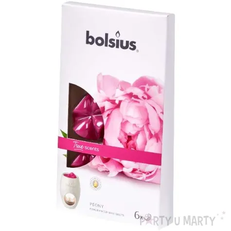wosk zapachowy platki true scents piwonia bolsius 6 szt