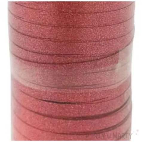 wstazka do balonow brokatowa czerwona godan 5 mm 92 m