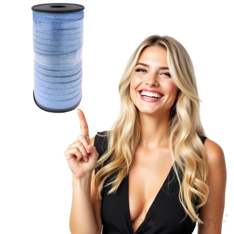 wstazka do balonow brokatowa jasnoniebieska godan 5 mm 92 m