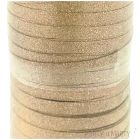 wstazka do balonow brokatowa zlota godan 5 mm 92 m