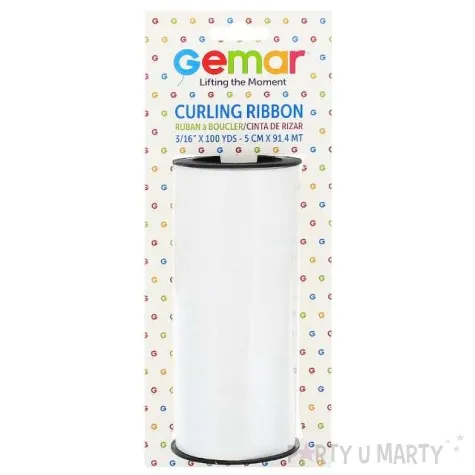 wstazka do balonow classic biala gemar 5 mm x 90 m